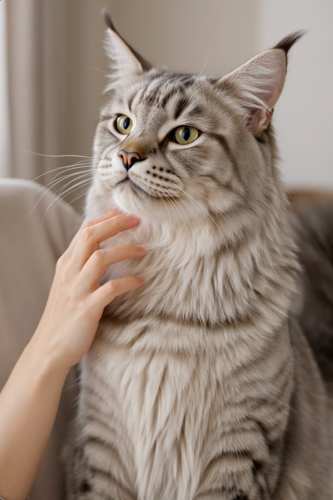 Maine Coon face close-up